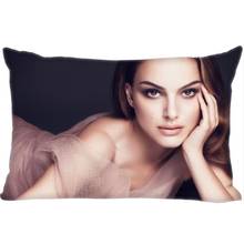 Hot Sale Natalie Portman Rectangle Pillowcase Custom Home textile Zipper Pillowcase Pillow Cover Size 45*35cm (one side) Print 2024 - buy cheap