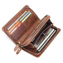 Men Business Clutch Wallet Fashion Long Leather Phone Bag Purse Male Large Size Handy Money Bag Wallet Male Wristlet 2024 - buy cheap