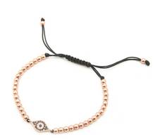 Pulsera de cobre turco con micro pavé de circonia cúbica para mujer, brazalete con cuerda ajustada de macramé, religión, tf2 2024 - compra barato