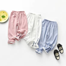 2020 Spring Summer Kids Clothes Girls Leggings Thin Anti Mosquito Pants Cute Flower Ankle-length Trousers Children Clothes 2024 - buy cheap