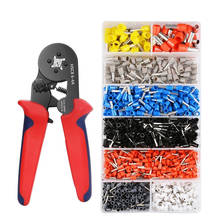 HSC8 6-4 Terminal Crimping Pliers AWG 23-10 Wire Stripper Crimper Hand Ferrule Crimping Cutter Pliers With1200 Terminals Kit 2024 - buy cheap