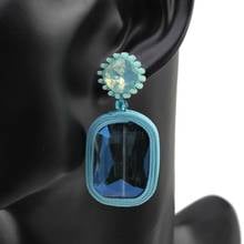 Big Pendant Crystal Earrings Dangle Drop Earrings for Women Fashion Statement Bead Glass Earrings Jewelry Valentines Day Gifts 2024 - buy cheap