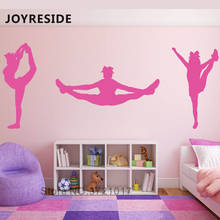 JOYRESIDE Cheerleader Wall Decals Girls Room Sticker Dancers Wall Decor Home Kids Girls Bedroom Decoration Vinyl Decals WM087 2024 - buy cheap