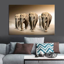 Modern Animals Art Posters and Prints Wall Art Canvas Painting African Elephants Pictures for Living Room Home Decor No Frame 2024 - buy cheap