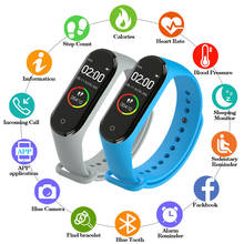 New Men's And Women's Waterproof Smart Color Screen M4 Watch Heart Rate Monitor Monitoring Health Tracker Sports Bracelet reloj 2024 - buy cheap