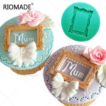 Retro Mirror Silicone Mold Fondant Molds Cake Decoration Tools Chocolate Cupcake Dessert Framework Kitchen Mould F0175JZ 2024 - buy cheap