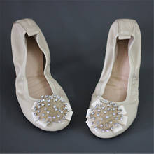 2020 Women Flats Shoes Fashion Round Toe Genuine Leather Shoes Women Loafers Girls Cute Golden Woman Ballet Flats Shoes Size 43 2024 - buy cheap