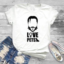 2019 John Wick Love Pets Shirt Be kind To Animals Shirts Funny Keanu Reeves Art T-Shirt 2024 - buy cheap