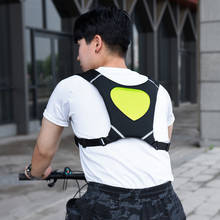 Chaleco deportivo de advertencia reflectante para bicicleta, chaleco inalámbrico con luz LED remota, para ciclismo de montaña 2024 - compra barato