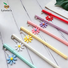 1 Pieces Lytwtw's Cute Kawaii Daisies Flower Pendant Gel Pen School Office Supply Stationery creative sweet Pretty lovely 2024 - buy cheap