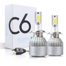 C6 H1 H3 Led Headlight Bulbs H7 LED Car Lights H4 880 H11 HB3 9005 HB4 9006 H13 6000K 72W 12V 7200LM Auto Headlamps 2024 - buy cheap