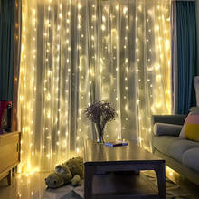 6M x 3M LED Curtain Icicle Lights Wedding Decoration For Living Room Christmas Garland Fairy Lights Outdoor Holiday Lighting 2024 - buy cheap