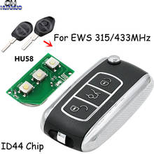 New Flip Remote Key For BMW 3 5 7 SERIES E38 E39 E46 315MHZ OR 433 MHZ With  ID44 Chip Uncut HU58 2024 - buy cheap