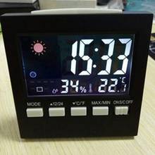 Hot Weather Station Alarm Clock Thermometer Wireless Temperature Humidity Meter Clock Home Decor 2024 - buy cheap