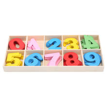 Rompecabezas de madera 3D para niños, juguete educativo Montessori, coloridas con letras del alfabeto y números 2024 - compra barato