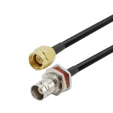 Sma cabo bnc macho para sma macho, cabo coaxial sma para antenas, dispositivos de lan sem fio, conector coaxial rf 2024 - compre barato