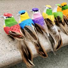 13*4*6CM/6PCS,Artificial Foam Feather Birds with Foot,Craft Mini Decorative Bird for Wedding Garden Farmhouse Home Decor Favor 2024 - buy cheap