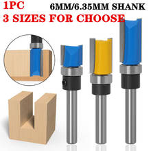 6mm 1/4" Shank Woodworking Router Bit For Wood Tungsten Carbide CNC Tool Straight Trimming Milling Cutter With Bearing 2024 - buy cheap