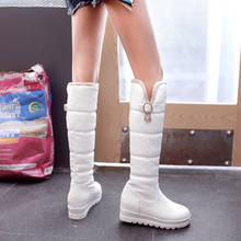 New Winter Waterproof Boots Women Warm Plush Knee High Boots Women Platform Comfy Snow Boots Woman Fashion Thigh High Boots 2024 - buy cheap