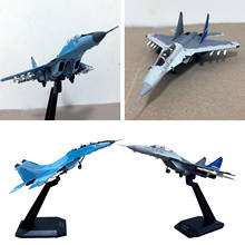 1 unidad de avión de combate MIG-35 ruso a escala 1/100, modelo y soporte para decoración del hogar 2024 - compra barato