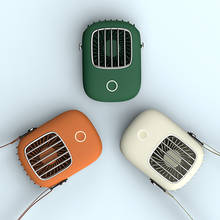 Mini ventilador portátil usb de 1800mah, ventilador pequeno com suspensão no pescoço para resfriamento com bateria de 2 a 6 horas de duração para esportes 2024 - compre barato