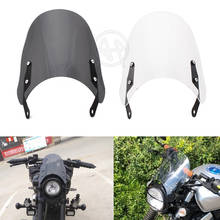 Moto 5 - 7" Black Vintage Headlight Windshield Instrument Visor Wind Deflector For Harley Honda Yamaha Suzuki Street Cafe Racer 2024 - buy cheap
