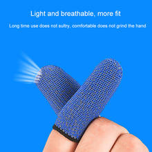 2 шт., дышащие Игровые перчатки для контроля пальцев, защита от пота, перчатки для пальцев, не царапаются, сенсорный экран для мобильного телефона 2024 - купить недорого