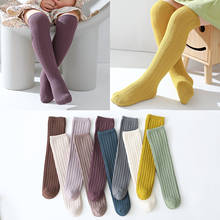 2022 Baby Autumn Winter Tights Hot Baby Toddler Kid Girl Ribbed Stockings Cotton Warm Pantyhose Solid Candy Color Tight 0-4Years 2024 - buy cheap