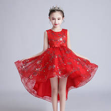 Vestido floral de princesa para meninas, vestido elegante para show de casamento, festas de bebê 2024 - compre barato