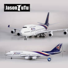 JASON TUTU-avión modelo de 47cm THAI Boeing B747, escala 1/160, resina fundida a presión, ligero y Rueda, colección de regalos 2024 - compra barato