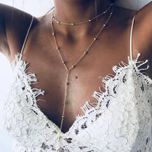 2019 New Fashion Necklace Bohemian Long Chain Women Double Layer Choker Jewelry Gift For Friend Wholesale Dropshipping Necklace 2024 - buy cheap