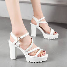 Size 35 37 38 39 40 Fashion Rhinestone 2022 Comfortable Platform Shoes Women Summer Dress Sandals For Wedges Shoes Woman Heels 2024 - buy cheap