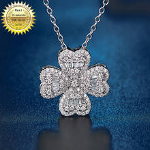 Collar de diamantes naturales de oro blanco de 18K 100%, todo uso de diamantes de 0,5 CT, con certificado 2024 - compra barato