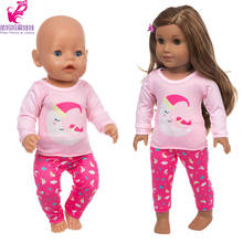 Ropa de dormir para muñeca Nenuco y su hermana, conjunto de pijama rosa de 43 cm, 40cm, 18 pulgadas 2024 - compra barato