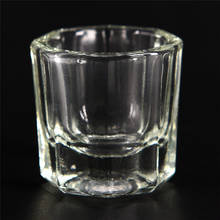 Copo de vidro transparente para unhas, ferramenta para técnico em unhas acrílicas, 1 peça 2024 - compre barato