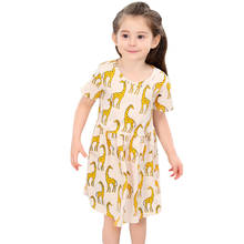 Vestido de princesa con estampado de animales para niñas, ropa informal de verano, 2018 2024 - compra barato