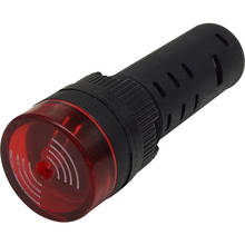 10pc AD16-16SM 12v 24v 110v 220v 16mm luz de sinal flash led vermelho sinal sonoro ativo sinal sonoro indicador de alarme vermelho verde amarelo montagem do painel 2024 - compre barato