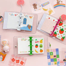 Cute 3 Hole Mini Loose-Leaf Notebook Planner Organizer Binder Journal Diary Ring Binder Note Kawaii School Supplies 2024 - buy cheap