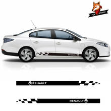 Calcomanía de vinilo para coche deportivo de estilismo, pegatina de falda lateral a rayas para carrocería de coche, pegatinas personalizadas para Renault Sandero Twingo, 2 piezas 2024 - compra barato