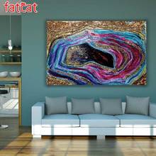 FATCAT-pintura de diamante 5D DIY, 120x80cm, línea de color abstracto, bordado de diamantes completo, kit de punto de cruz, mosaico de paisaje AE1839 2024 - compra barato