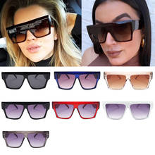 Wholesale Flat Top Fashion Vintage Sunglasses Women Brand Designer Retro Sunglass Square Sun Glasses Oculos Lunette De Soleil 2024 - buy cheap