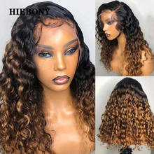 1B30 Ombre Curly Lace Front Human Hair Wigs with Baby Hair Ombre Blonde 13x6 Curly Lace Front Wig Bleached Knots for Black Women 2024 - buy cheap