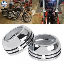 Juego de cubiertas de horquilla para motocicleta, accesorio cromado para Harley Dyna Street Bob FXDB, deslizamiento súper ancho, personalizado FXDC FXD 2006-2017, 49mm 2024 - compra barato