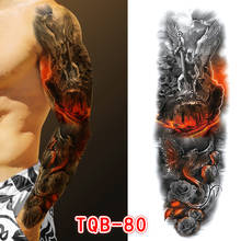Водостойкая временная татуировка-наклейка, тотем, геометрический, полный рукав, татуировка большого размера, поддельные татуировки, флеш-татуировки для мужчин и женщин 2024 - купить недорого