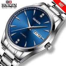 HAIQIN-Reloj de pulsera para hombre, accesorio Masculino resistente al agua con mecanismo automático de Tourbillon, complemento mecánico de marca de lujo, nuevo 2024 - compra barato