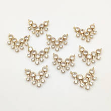 New Arrival! 20x21mm 50pcs Cubic Zirconia V shape Charm for Handmade Necklace/Earring DIY Parts,Jewelry Accessories Findings 2024 - buy cheap