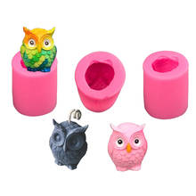 3D Owl Animal Silicone Candle Mold Silicone Mold for Candle Making Resin Clay Soap Molds Fondant Cake Decorating Tools 2024 - buy cheap