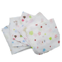 5pcs/lot 30CM HOT Cotton White Lace Printed Cartoon Children Square Handkerchief Ladies Hanky Children Baby Towel Christmas Gift 2024 - buy cheap