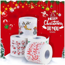2021 New Year Gifts Roll Santa Claus Reindeer Christmas Toilet Paper Christmas Decorations for Home Natale Festive supplies 2024 - buy cheap