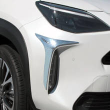 Luz antiniebla delantera para coche Toyota Yaris Cross 2020 2021, cubierta de cejas, embellecedor de marco, accesorios exteriores cromados de ABS, estilo 2024 - compra barato